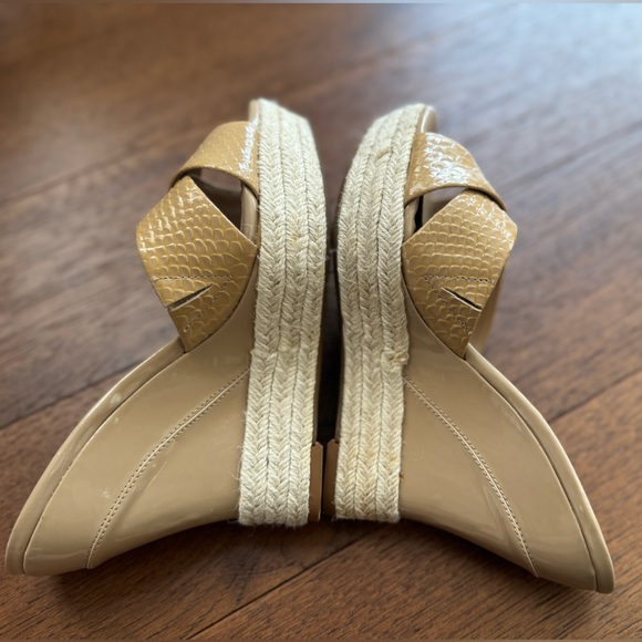 Nude wedge sandals by in size 6.5US. Used twice, in like new condition. - Picture 6 of 7